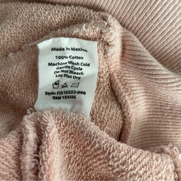 Avec Les Filles Blush Pink Cotton Ruffled Sweatshirt - Picture 7 of 8